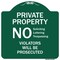 Signmission No Soliciting Loitering Trespassing. Violators Will Be Prosecuted Aluminum Sign, 18" H, GW-1818-9946 A-DES-GW-1818-9946 - alternate 1